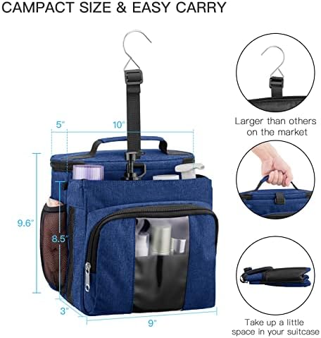 Bukere Portable Shower Caddy College Dorm Room Essential, Shower Caddy Tote Bag for Student, Girl, Women, Men, Separate Compartment, Large Capacity, Quick Dry Mesh Base for Travel, Gym, Camp - Image 5