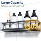 YASONIC Shower Caddy Adhesive, Rustproof Shower Organizer, Large Capacity Shower Shelves for Inside Shower, No Drilling Bathroom Organizers and Storage for Home Decor （2 Pack Black） - Image 4