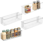 iDesign Adhesive Organizer Bin, Set of 4, Clear by iDesign
