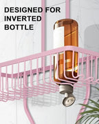 Pink Shower Caddy for Bathroom - Never Rust Hanging Shower Organizer with Soap Basket and Hooks - Large Capacity 3 Tier Aluminum Over The Showerhead Caddy - Image 5