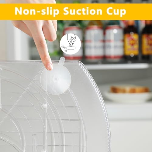 ROWNYEON Lazy Susan Turntable Organizer for Large Refrigerator, 360° Rotate Fridge Organizers and Storage, 16.54 Inches Rectangle Lazy Susan Organizer for Fridge, Cabinet, Pantry,1 - Image 5