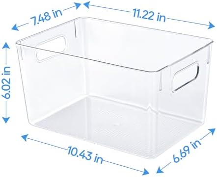 JollyPack Clear Plastic Storage Bins, 4 Pack - Image 2