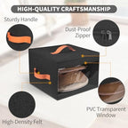 kushon Upgraded Hat Storage Box for Women & Men,Closet Hat Boxes Organizer Bag with Dustproof Lids,Cowboy Hat Box,Hat Carrier Case For Travel - Image 6