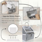 Kanrichu 2pcs Wall Hanging Storage Bag, Wall Hanging Baskets for Organizing as Over the Door Organizer, Wall File Organizer, Rv Storage and Organization. For Bedroom, Office, Camper (Gray-Upgraded) - Image 3