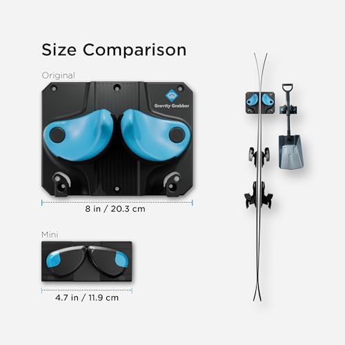 Gravity Grabber Mini – Compact Wall Rack for Tools & Sports Gear | Secure, Non-Slip Storage | Fits Handles up to 1.5 in | Garage Organization | Tool Storage Rack | Sports Equipment Organizer | 1 Pack - Image 3