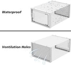 HOMIDEC Clear Shoe Storage Boxes, Stackable Shoe Organizer for Closet - Image 4