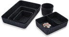 Welaxy Felt Drawer Organizer Bins 7-Piece Carbon Desk Storage Trays by Welaxy