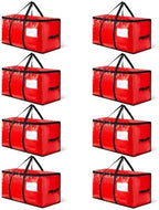 CONGREGATE Red Moving Bags Heavy Duty Extra Large CONGREGATE 8 Pack 97L Storage Totes Reinforced Handles Double Zipper Water Resistant For Dorm Moving Supplies by CONGREGATE