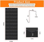 Hat Rack for Baseball Caps, 27 Pockets Over The Door Baseball Hat Organizer, Fitted Hat Storage for Closet Wall Mount Bag With Large Pockets & 3 Hooks, Hat Holder Hanger Organization to Display Caps - Image 4