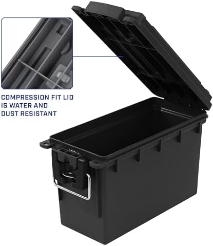 Sheffield Ammo Box Made in USA, Stackable Lockable Ammo Storage Box, Black - Image 4