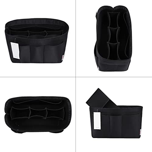 ZTUJO Purse Organizer Insert, Felt Bag Organizer For Handbag Purse Organizer,13 Colors, 6 Size (Large, Silky Black) - Image 3