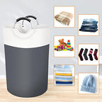 BlissTotes 75L Laundry Basket, Freestanding Collapsible Hamper, Gray - Image 4