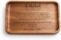 Personalized Son-in-Law Wooden Valet Tray, Custom Engraved Wood Catchall Tray for Keys, Watch, Wallet, Ring, Jewelry, Wedding Gift for Groom from Parent, Future Son in Law Gift, Bonus Son Gift for Men by HatafaFurni