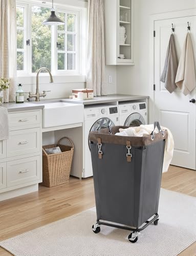 StorageWorks 160L Laundry Basket with Wheels, Rolling Hampers for Clothing - Image 6
