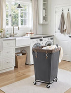 StorageWorks 160L Laundry Basket with Wheels, Rolling Hampers for Clothing - Image 6
