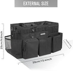 SCAVATA Wearable Cleaning Caddy Bag, Supplies Organizer with Handle & Shoulder Straps for Housekeepers, Under Sink & Car Cleaning Tool Organizer with 4 Foldable Dividers (Black) - Image 6