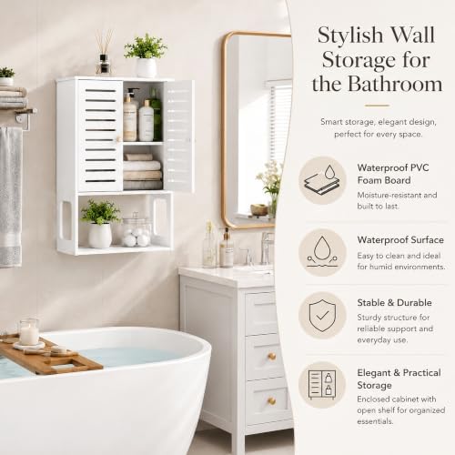 4-Tier Wall Bathroom Storage Cabinet, 15.7" Wx22.4 H - Image 6