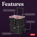 Keter Stack N Rolling Tool Box Modular Storage System 4 Piece - Image 3