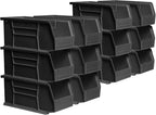 Akro-Mils 30230 AkroBins Plastic Storage Bins, 11"x5"x5", Black, 12-Pack by Akro-Mils