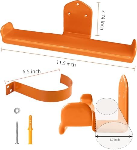 Backpack Blower Rack with Tube Hook, 4 Pack Backpack Blower Wall Mount - Image 3
