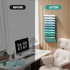 SUPEASY 10-Tier Wall File Organizer, Hanging Wall Files for Papers, Folders, Magazines, Wall Organizer for Clipboard, Assembly Needed, Black, 2 Pack - Image 7