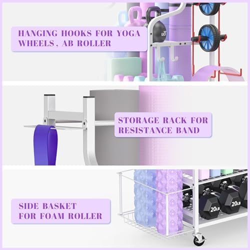 Mythinglogic Home Gym Rack for Dumbbells, Yoga Mats and Workout Equipment - Image 5