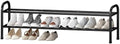 STO STO Long Expandable Shoe Rack 2-Tier, Adjustable Length 33.7”–47.5” Shoe Organizer, Metal Shoes Storage Shelf, Holds Up to 18 Pairs, Non-Slip Feet, for Closet, Entryway, Hallway, Front Door, Black by STOSTO