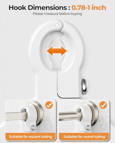ODesign 3 Tier Adjustable Shower Caddy Hanging Over Head Anti-Swing White - Image 3