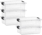 Superio 1.27 Quart Clear Plastic Storage Containers with Lids, Stackable Organizer Bins, BPA-Free Storage Boxes for Home, Office, Dorm & Classroom, 5 Pack by Superio