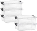 Superio 2.3 Quart Clear Plastic Storage Containers with Lids, Stackable Organizer Bins, BPA-Free Storage Boxes for Home, Office, Dorm & Classroom, 5 Pack by Superio