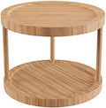 Classic Cuisine Lazy Susan – All-Natural Bamboo Round Two Tier Turntable Kitchen, Pantry and Vanity Organizer and Display with 10 Inch Diameter by ClassicCuisine