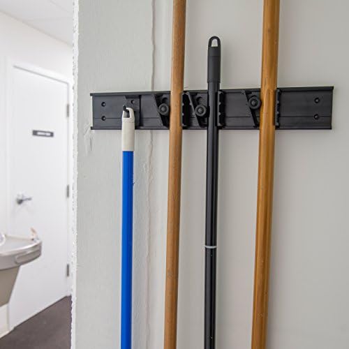 Carlisle FoodService Products 4073100 Roll 'N Grip Mop, Broom and Tool Holder / Storage System, 3 Positions + 1 Hook - Image 5