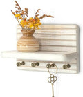 Rebee Vision Key Holder Wall Mount for Home Decor, Distressed White by REBEEVISION