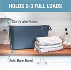 Collapsible Laundry Basket LUXE (300D) - Navy Noir/Cream (2PK) - Image 2