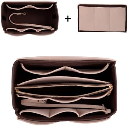 ZTUJO Purse Organizer Insert, Felt Bag Organizer with Metal Zipper, Handbag & Tote Shaper, For Speedy Neverfull Tote, 7 Sizes - Image 6