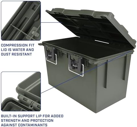 Sheffield XL Ammo Box Made in USA, Stackable Lockable Ammo Storage Box - Image 5