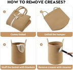 Laundry Basket Hamper Tall Rope Storage Woven for Blanket toys Dirty Clothes in Living Room Bathroom Bedroom (Jute Brown, 60L/15.8Gal) - Image 6