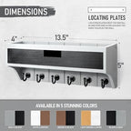 Rebee Vision Key Holder Wall Mount with Shelf for Apartment, Gray & Black - Image 5