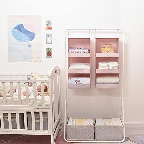 GRANNY SAYS 3-Shelf Hanging Closet Organizer, Foldable Storage, Pink | 33 lb Capacity, No-Sag Support, Keeps Clothes Neat, Folds Flat, Fits RV, Dorm & Small Closets, 2 Pack - Image 2