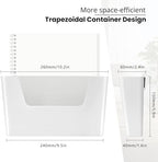 YOHOM Adhesive File Holder Plastic Document Folder Door No Drilling Mount Mail Magazine Organizer A4 Filing Envelopes Folder, Office Wall Mount Single Pocket (WHITE, 5 PCS) - Image 5