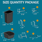 Peg Board Kit, Includes Pegboard and Accessories,with Hooks and Bins,Peg Board Wall Organizer for Office,Ornaments Display,Crafts Organization (66, Black) - Image 3