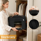 Samplife Hat Box,Hat Storage Box,Stackable Round Brim Hats Organizer Bag Container for Closet,Travel Hat Boxes for Women, Cowboy Hat Organizer, FoldableTravel Cap Boxes (02-Black, 16.5" D x 10.5" H) - Image 3