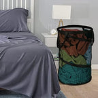 BATTOO 2 Pack Black Large Collapsible Laundry Basket Foldable Mesh Pop Up Hamper with Handles for Laundry Room, Bathroom, Kids Room, College Dorm, Travel, Camping, Gift Basket - Image 6