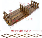 AMAPON Accordion Wall Hanger Expandable Coat Hat Rack 13Peg (Walnut) 2 Pack - Image 3