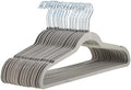 Amazon Basics Slim Velvet Non-Slip Space Saving Suit Clothes Hangers, Sturdy Metal, Gray/Silver, 30-Pack by AmazonBasics