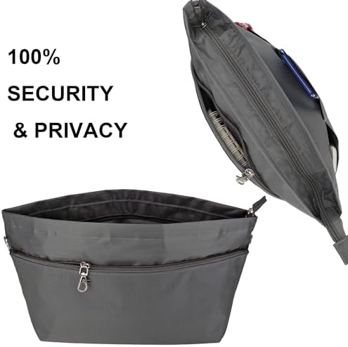 Handbag Tote Purse Organizer Insert, Medium, Dark Grey - Image 5