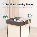 2PK Rolling Laundry Basket with Wheels, Rolling Laundry Hamper with Wheels - Image 4