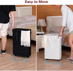 efluky Slim Laundry Hamper with Wheels, Rolling Laundry Basket for Clothes, Small Laundry Basket for Bedroom, Dorm and Laundry Room, 60L (12.7 Gallons) White - Image 5