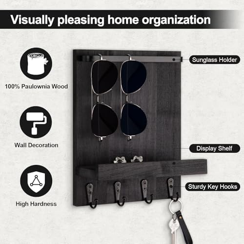 Key Holder Wall Mount, Key and Sunglasses Holder for Wall - Image 2