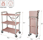 Olympia Tools 89-354 Pack N Roll Collapsible Service Cart, XL, 300LB Capacity, Rose - Image 3